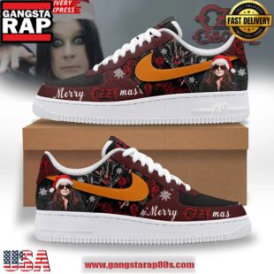 Ozzy Osbourne Merry Christmas Limited Edition Air Force 1 Running Sneakers Shoes