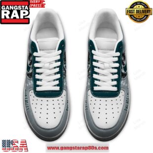 Philadelphia Eagles Go Eagles Nike Air Force 1 Running Sneakers Shoes