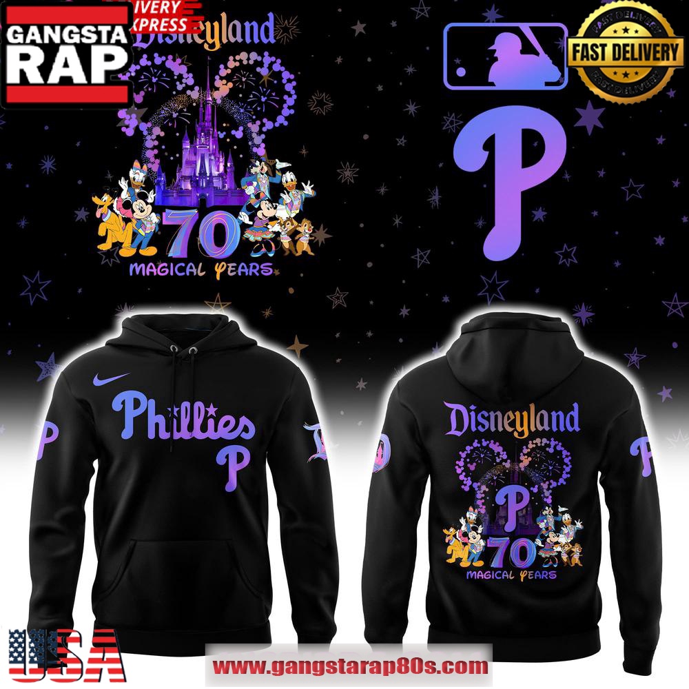 Philadelphia Phillies Disneyland 70th Magical Years Special Unisex Hoodie Philadelphia Phillies Disneyland 70th Magical Years Special Unisex Hoodie
