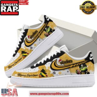 Pittsburgh Steelers Merry Christmas Limited Edition Air Force 1 Running Sneakers