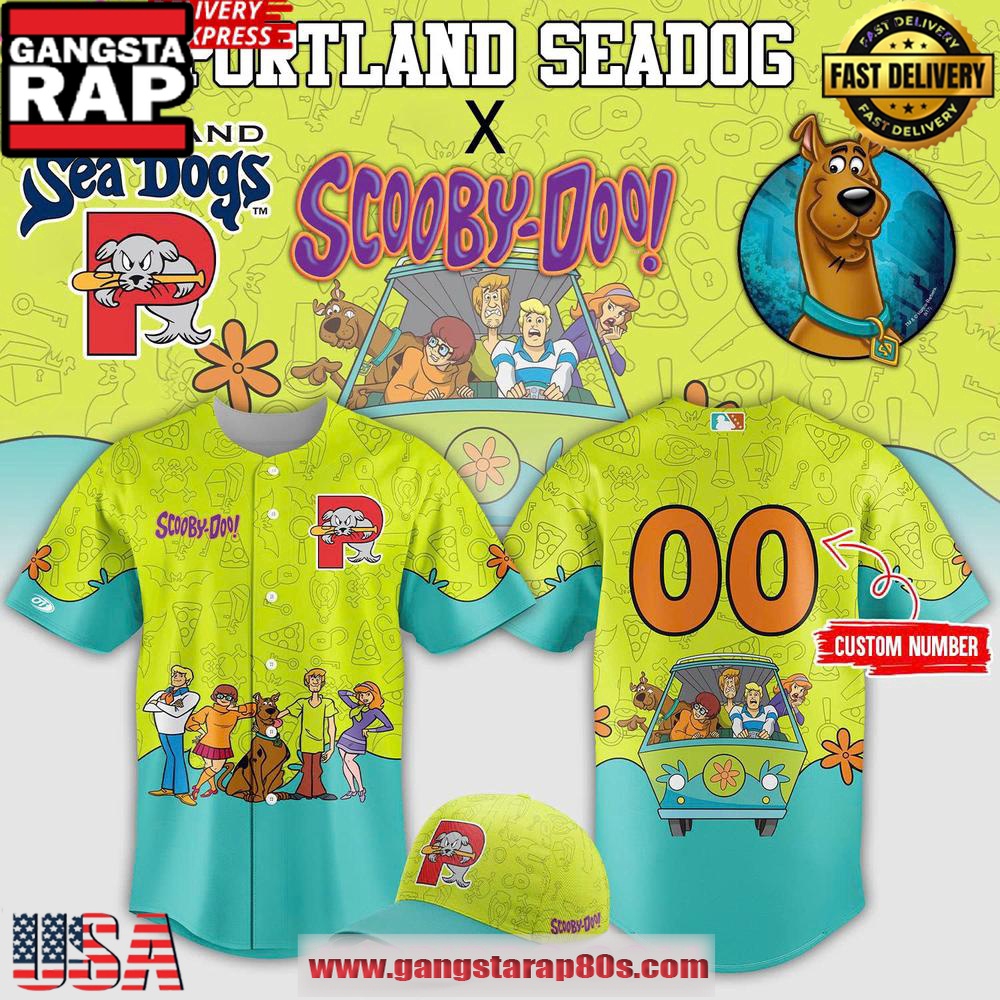 Portland Sea Dogs Scooby-Doo Day 2025 Custom Number Baseball Jersey Shirt Portland Sea Dogs Scooby-Doo Day 2025 Custom Number Baseball Jersey Shirt