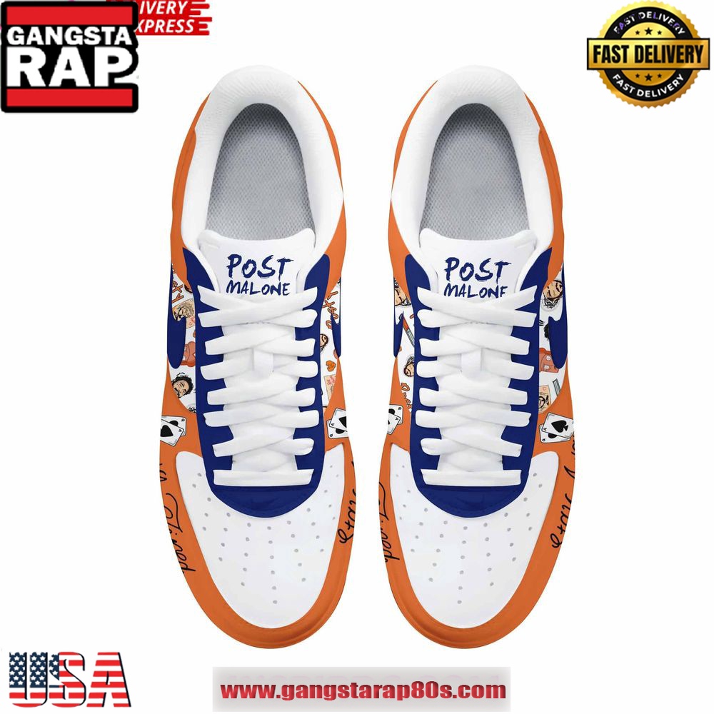 Post Malone Stay Away Always Tired Limited Air Force 1 Sneakers Shoes Post Malone Stay Away Always Tired Limited Air Force 1 Sneakers Shoes