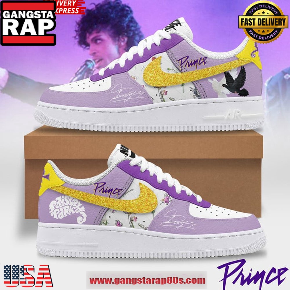 Prince Paisley Park Special Edition Air Force 1 Sneakers Shoes Prince Paisley Park Special Edition Air Force 1 Sneakers Shoes