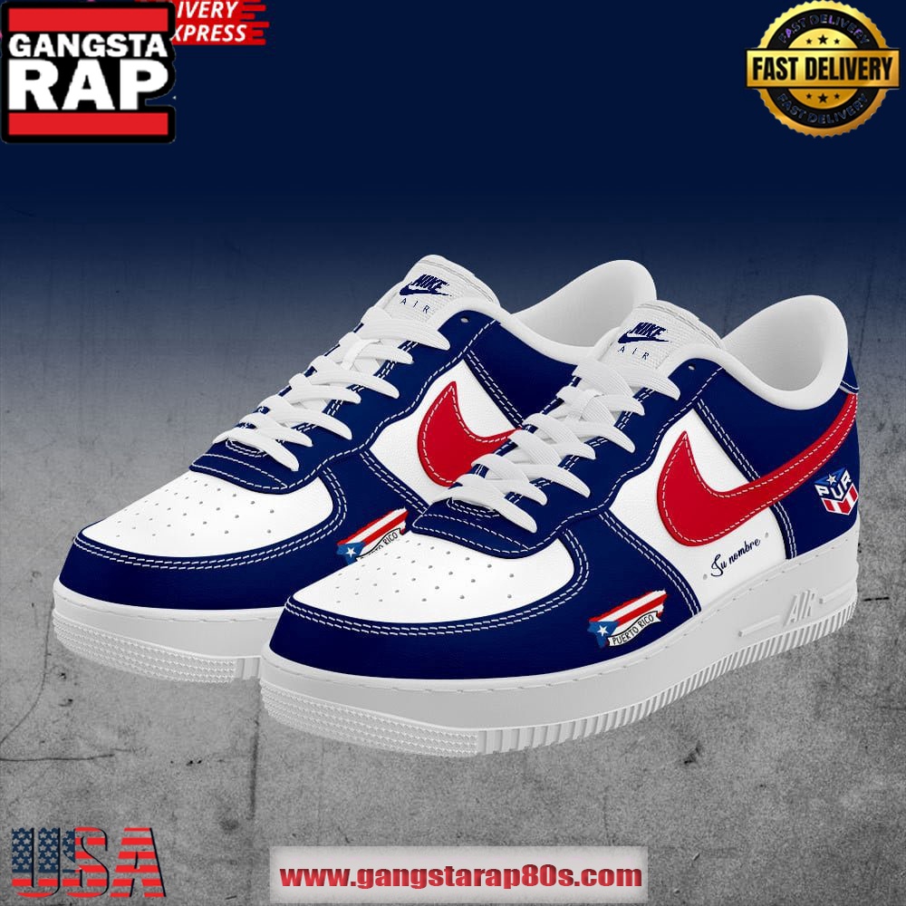 Puerto Rico Basketball Limited Edition Air Force 1 Sneakers Shoes Puerto Rico Basketball Limited Edition Air Force 1 Sneakers Shoes