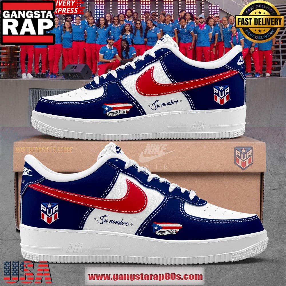 Puerto Rico Basketball Limited Edition Air Force 1 Sneakers Shoes Puerto Rico Basketball Limited Edition Air Force 1 Sneakers Shoes