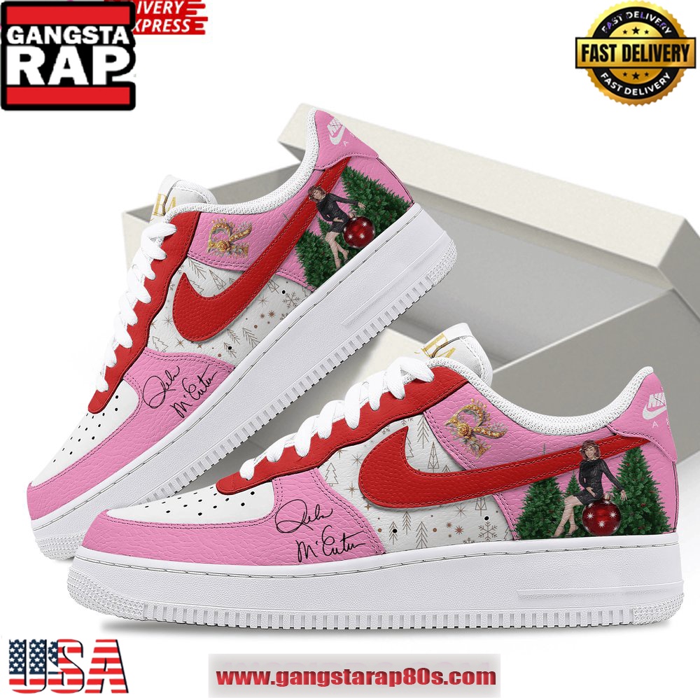 Reba McEntire Christmas Holiday Special Air Force 1 Running Sneakers Shoes Reba McEntire Christmas Holiday Special Air Force 1 Running Sneakers Shoes