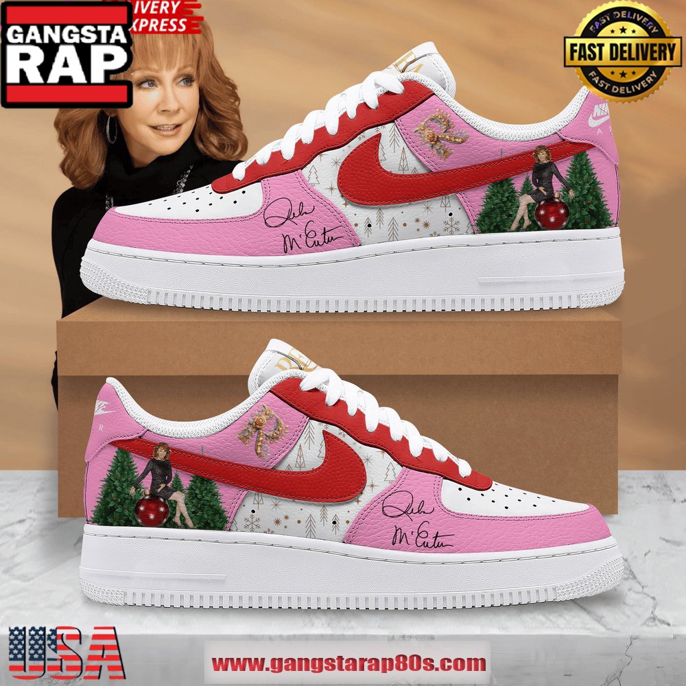 Reba McEntire Christmas Holiday Special Air Force 1 Running Sneakers Shoes Reba McEntire Christmas Holiday Special Air Force 1 Running Sneakers Shoes