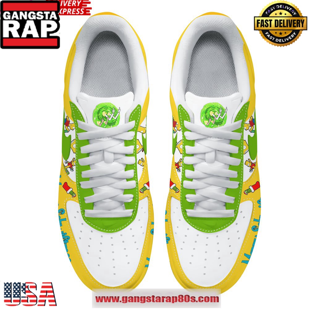 Rick And Morty Merry Christmas Limited Edition Air Force 1 Sneakers Shoes Rick And Morty Merry Christmas Limited Edition Air Force 1 Sneakers Shoes