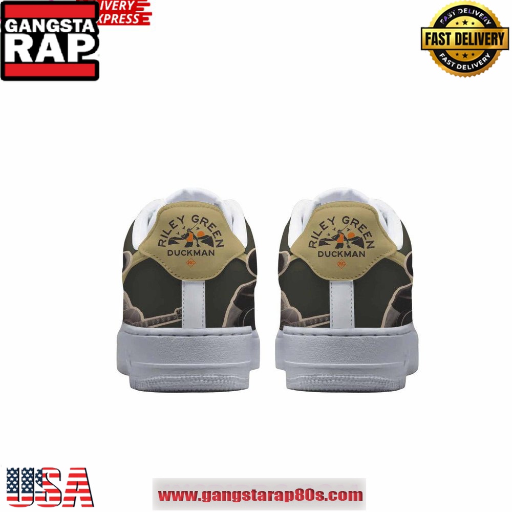 Riley Green Damn Country Music Tour 2025 Air Force 1 Running Sneakers Shoes Riley Green Damn Country Music Tour 2025 Air Force 1 Running Sneakers Shoes