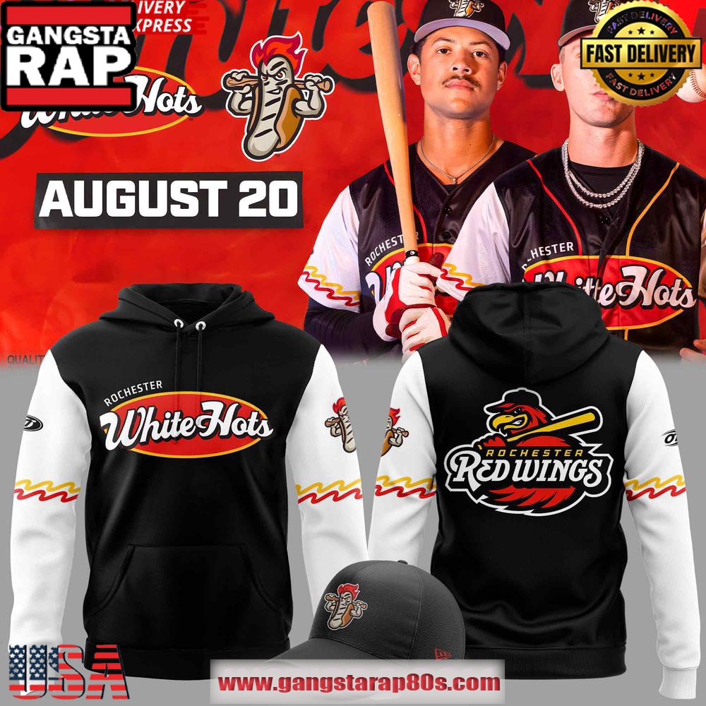 Rochester Red Wings White Hots AUGUST 20 All Over Print Hoodie Rochester Red Wings White Hots AUGUST 20 All Over Print Hoodie