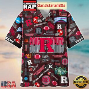 Rutgers Scarlet Knights Solgan True Fan Spirit Custom Name Aloha Hawaiian Shirt