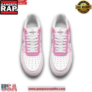 Sabrina Carpenter Breast Cancer Awareness Air Force 1 Running Sneakers Shoes