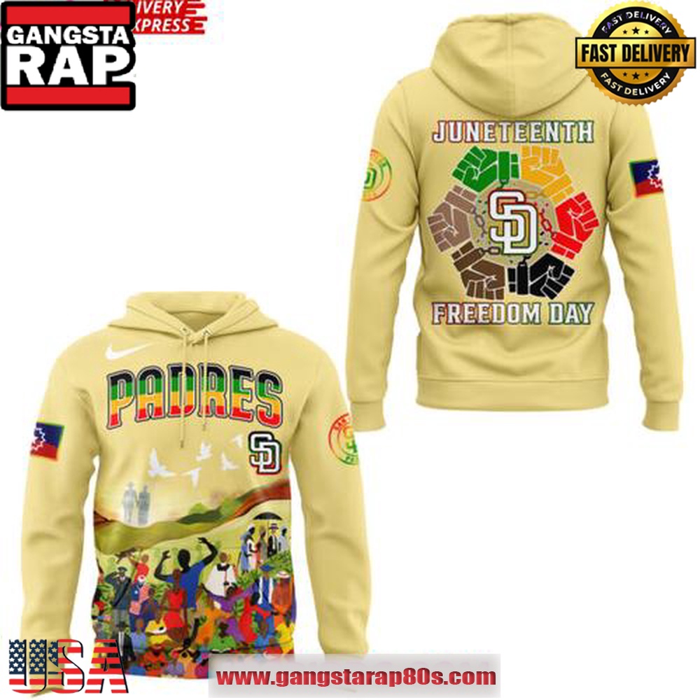 San Diego Padres Juneteenth Freedom Day 2025 Unisex Hoodie San Diego Padres Juneteenth Freedom Day 2025 Unisex Hoodie