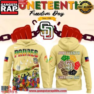 San Diego Padres Juneteenth Freedom Day 2025 Unisex Hoodie