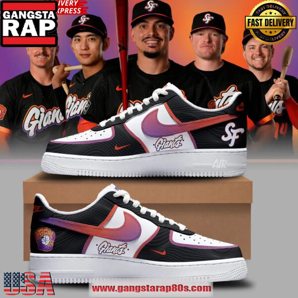 San Francisco Giants 2025-26 City Edition Air Force 1 Sneakers Shoes San Francisco Giants 2025-26 City Edition Air Force 1 Sneakers Shoes