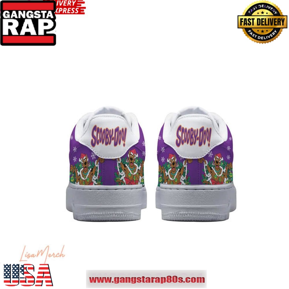 Scooby Doo Have A Groovy Christmas Air Force 1 Running Sneakers Scooby Doo Have A Groovy Christmas Air Force 1 Running Sneakers