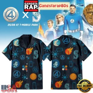 Seattle Mariners Fantastic 4 First Step Hawaiian Shirt
