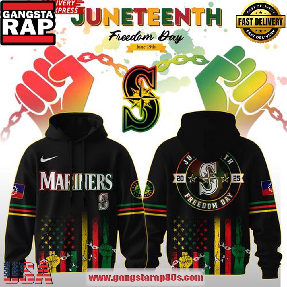 Seattle Mariners Juneteenth Day 2025 Special Unisex Hoodie Seattle Mariners Juneteenth Day 2025 Special Unisex Hoodie