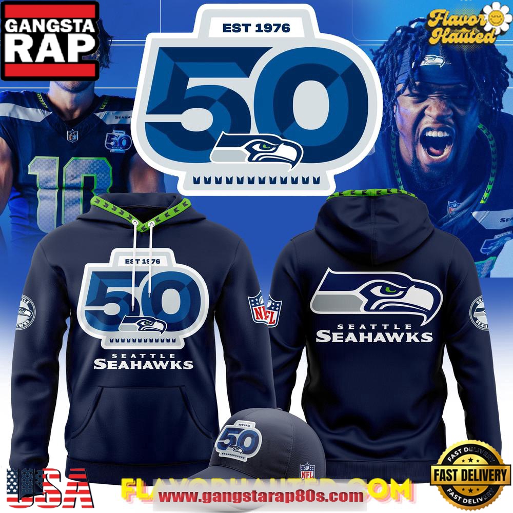 Seattle Seahawks 50th Anniversary Limited Edition All Over Print Hoodie