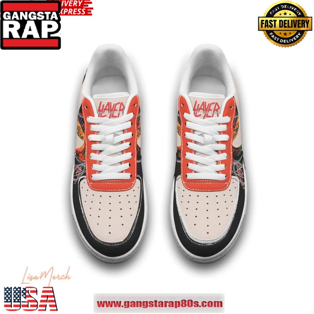 Slayer Rock Band Limited Edition Air Force 1 Running Sneakers Shoes Slayer Rock Band Limited Edition Air Force 1 Running Sneakers Shoes
