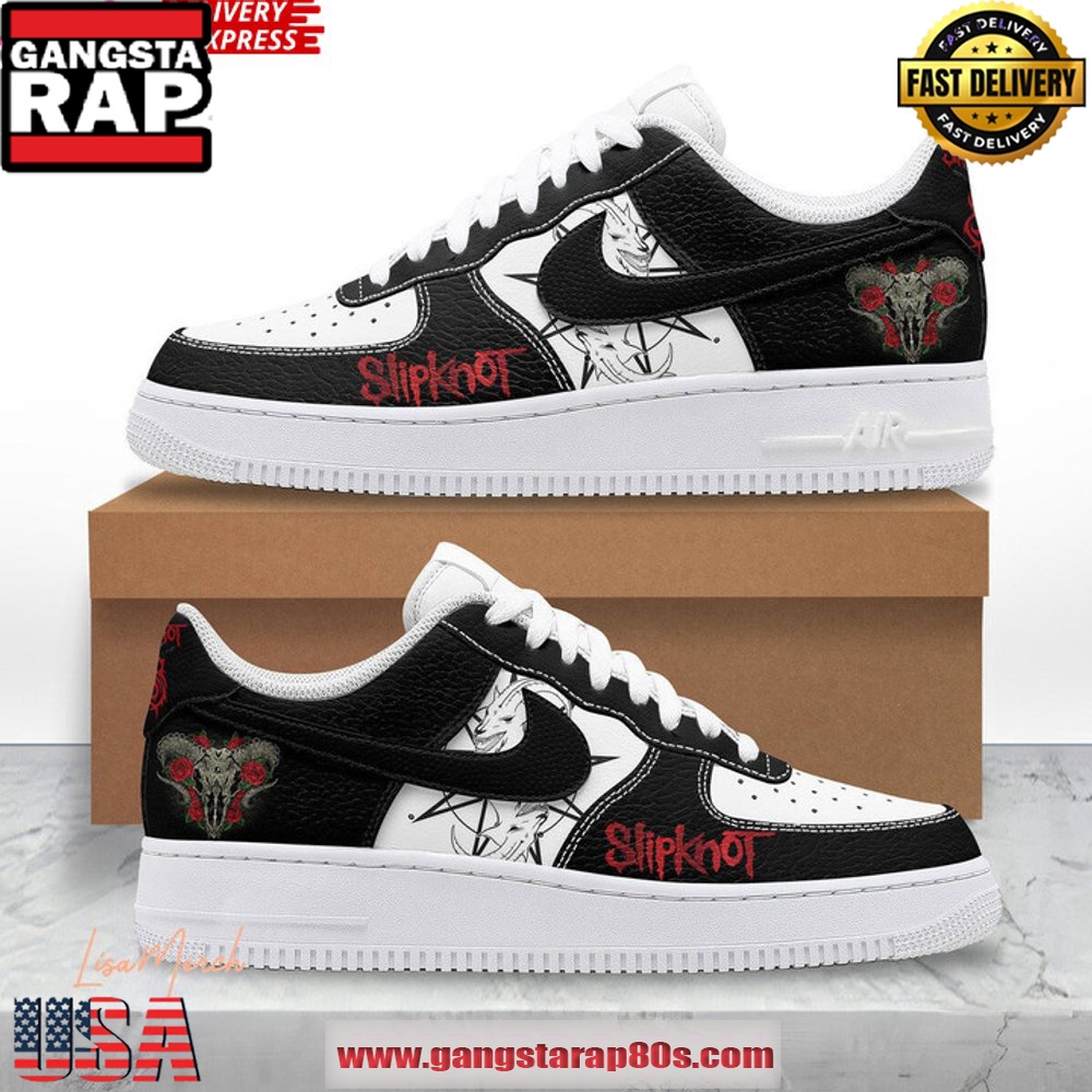 Slipknot 25th Anniversary Edition Air Force 1 Running Sneakers Shoes Slipknot 25th Anniversary Edition Air Force 1 Running Sneakers Shoes
