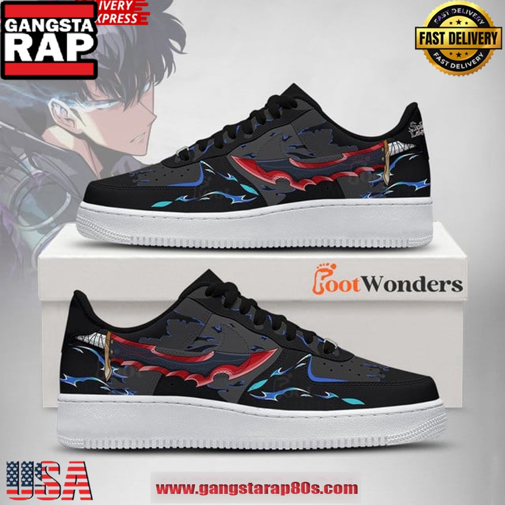 Solo Leveling Sung Jin-Woo Air Force 1 Running Sneakers Shoes Solo Leveling Sung Jin-Woo Air Force 1 Running Sneakers Shoes