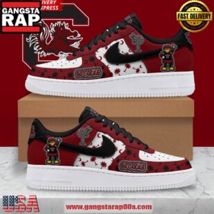 South Carolina Gamecocks Go Cocks Nike Air Force 1 Running Sneakers Shoes