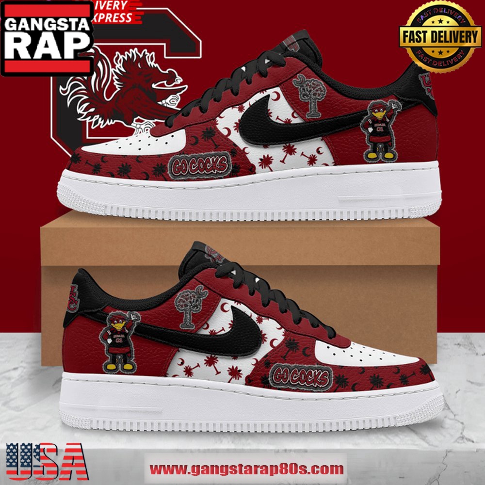 South Carolina Gamecocks Go Cocks Air Force 1 Running Sneakers Shoes South Carolina Gamecocks Go Cocks Air Force 1 Running Sneakers Shoes