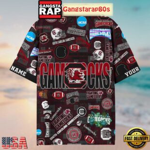 South Carolina Gamecocks Solgan Fighting Gamecocks True Fan Spirit Custom Name Aloha Hawaiian Shirt
