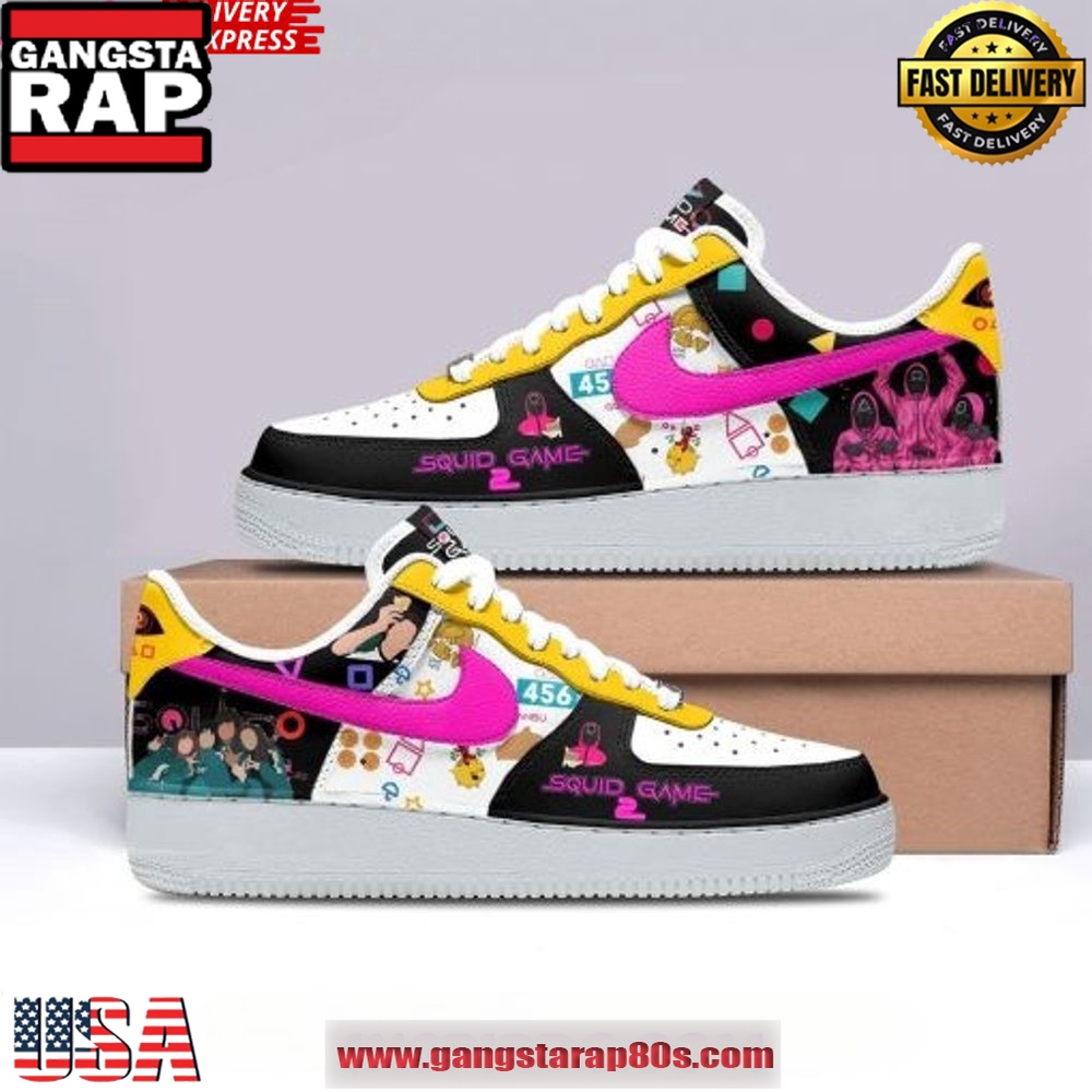 Squid Game Limited Edition Air Force 1 Shoes Running Sneakers Squid Game Limited Edition Air Force 1 Shoes Running Sneakers