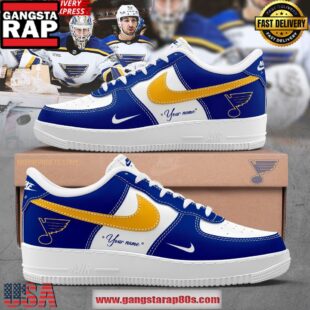 St. Louis Blues Custom Air Force 1 Running Sneakers Shoes