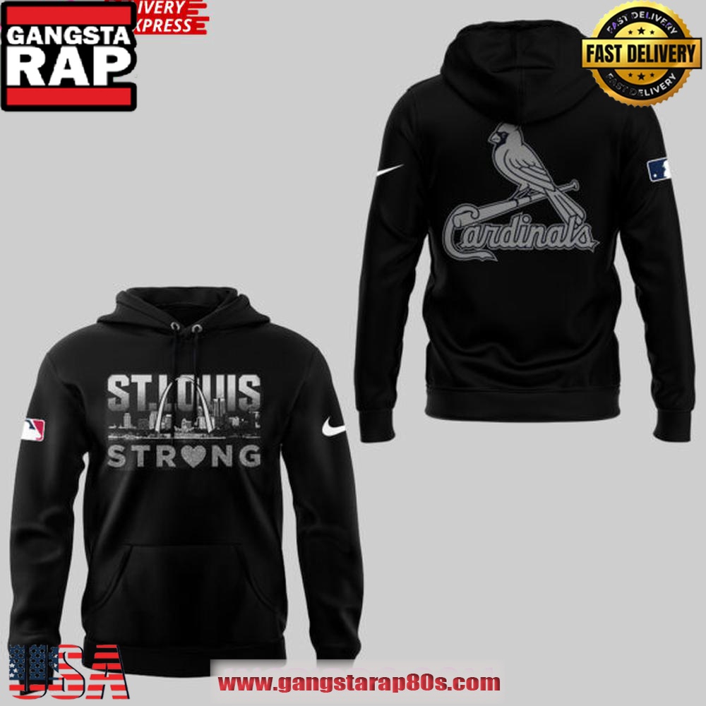 St. Louis Strong x Cardinals City Black Nike Unisex Hoodie St. Louis Strong x Cardinals City Black Nike Unisex Hoodie