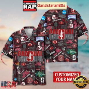 Stanford Cardinal Solgan Fear The Tree True Fan Spirit Custom Name Aloha Hawaiian Shirt