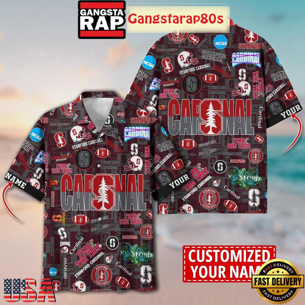 Stanford Cardinal Solgan Fear The Tree True Fan Spirit Custom Name Aloha Hawaiian Shirt Stanford Cardinal Solgan Fear The Tree True Fan Spirit Custom Name Aloha Hawaiian Shirt