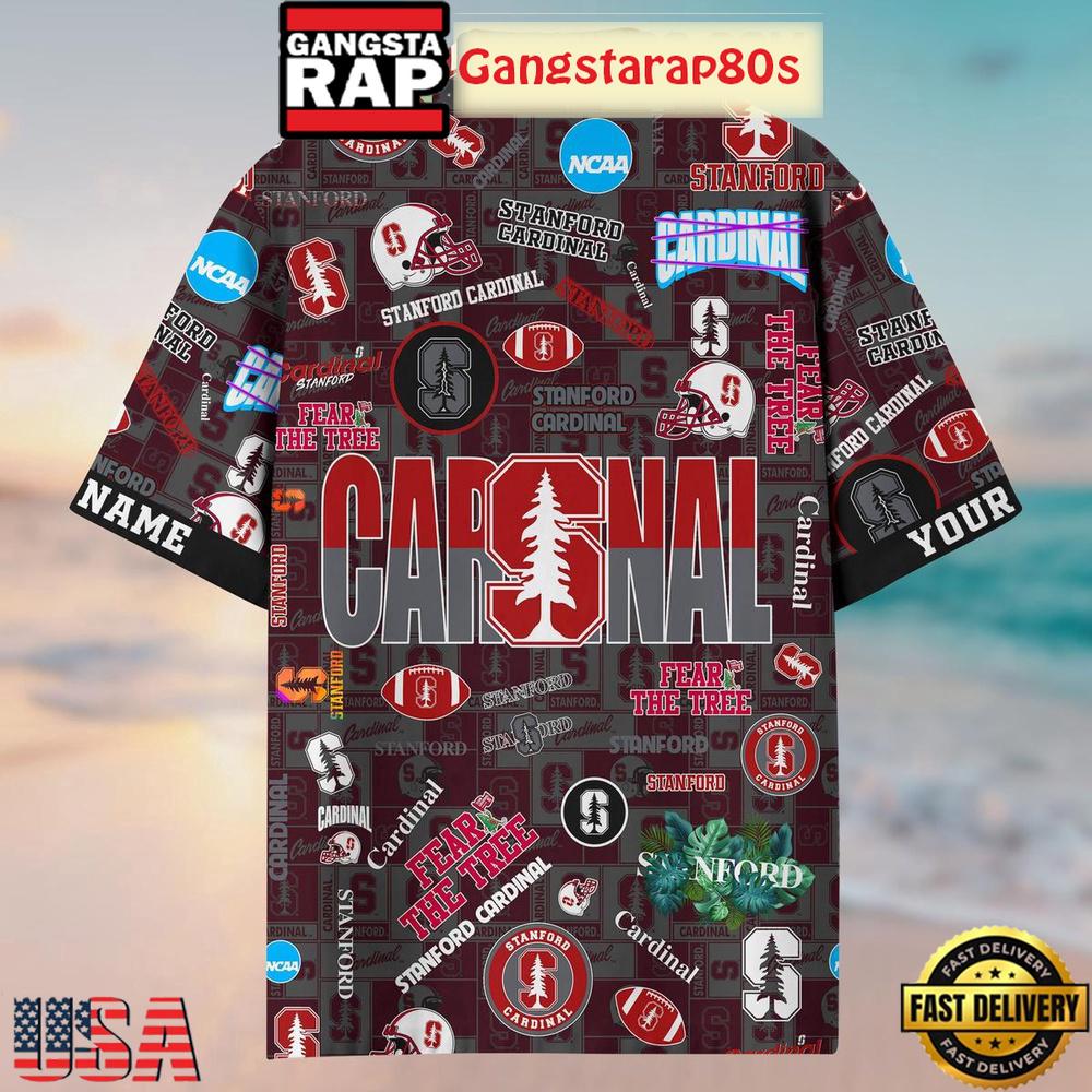 Stanford Cardinal Solgan Fear The Tree True Fan Spirit Custom Name Aloha Hawaiian Shirt Stanford Cardinal Solgan Fear The Tree True Fan Spirit Custom Name Aloha Hawaiian Shirt