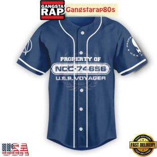 Star Trek Property Of NCC 74656 USS Voyager Custom Unique Design Baseball Jersey