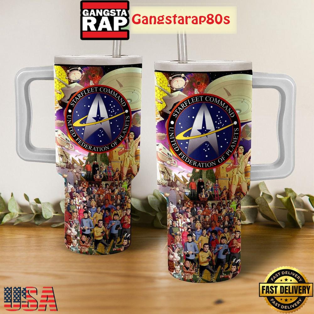Star Trek Starfleet Command Fan Tumbler Cup 40oz Star Trek Starfleet Command Fan Tumbler Cup 40oz