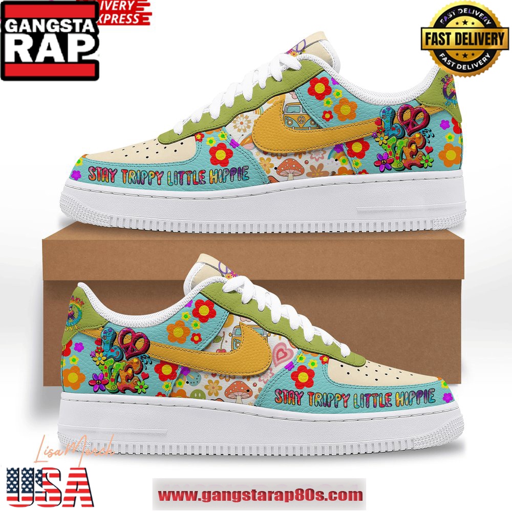 Stay Trippy Little Hippie Limited Air Force 1 Running Sneakers Shoes Stay Trippy Little Hippie Limited Air Force 1 Running Sneakers Shoes