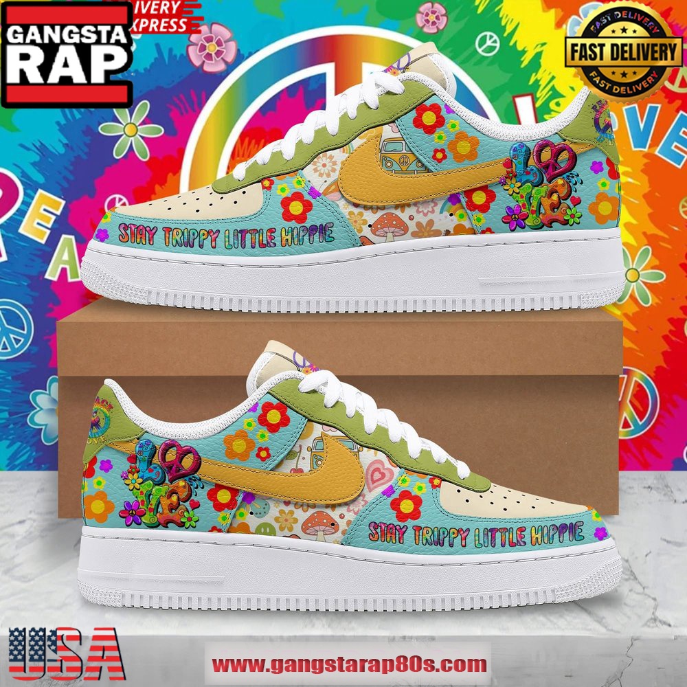 Stay Trippy Little Hippie Limited Air Force 1 Running Sneakers Shoes Stay Trippy Little Hippie Limited Air Force 1 Running Sneakers Shoes