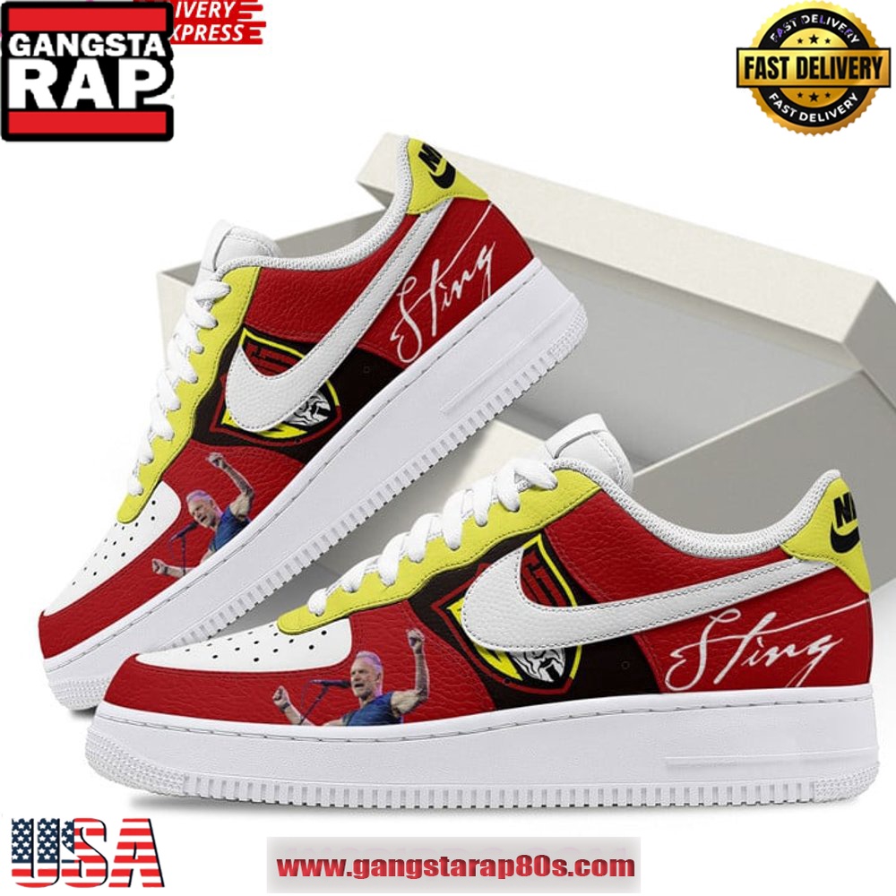Sting Concert Limited Edition Air Force 1 Running Sneakers Shoes Sting Concert Limited Edition Air Force 1 Running Sneakers Shoes