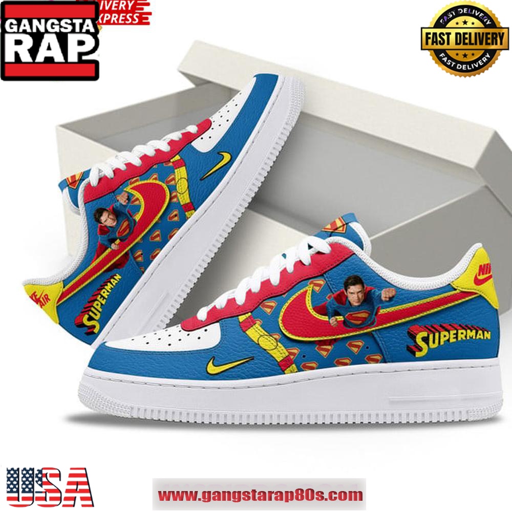 Superman 2025 Limited Edition Nike Air Force 1 Sneakers Shoes Superman 2025 Limited Edition Nike Air Force 1 Sneakers Shoes