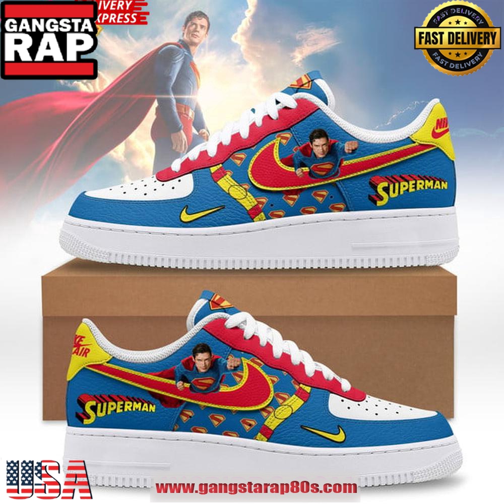 Superman 2025 Limited Edition Nike Air Force 1 Sneakers Shoes Superman 2025 Limited Edition Nike Air Force 1 Sneakers Shoes