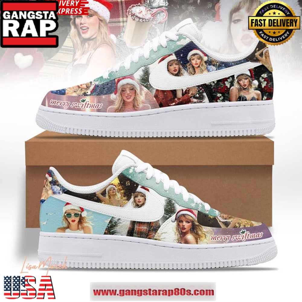Taylor Swift Christmas Holiday Limited Edition Air Force 1 Running Sneakers Taylor Swift Christmas Holiday Limited Edition Air Force 1 Running Sneakers