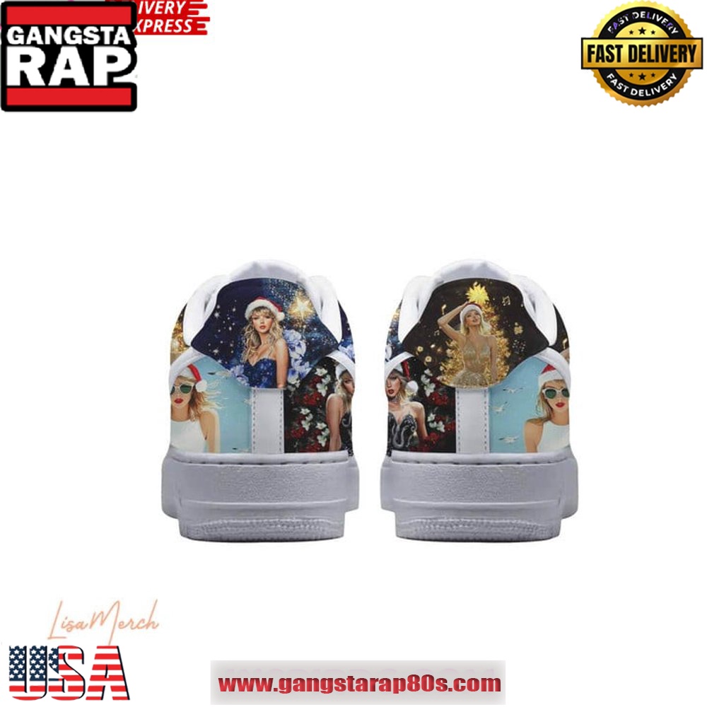 Taylor Swift Christmas Holiday Limited Edition Air Force 1 Running Sneakers Taylor Swift Christmas Holiday Limited Edition Air Force 1 Running Sneakers
