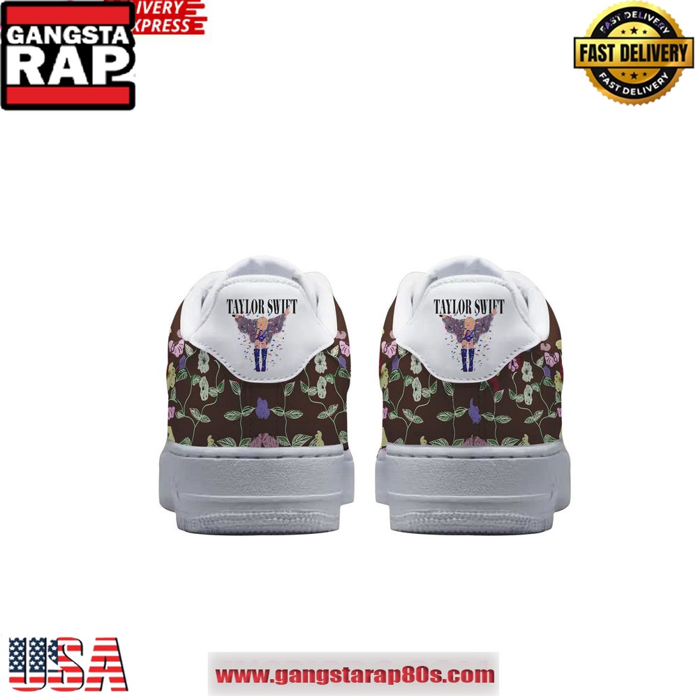 Taylor Swift Floral Limited Edition Air Force 1 Running Sneakers Shoes Taylor Swift Floral Limited Edition Air Force 1 Running Sneakers Shoes