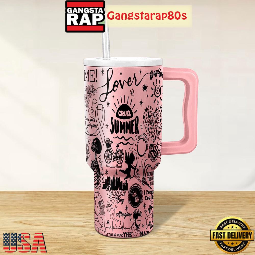 Taylor Swift Iconic Playlist Tumbler Cup 40oz Taylor Swift Iconic Playlist Tumbler Cup 40oz