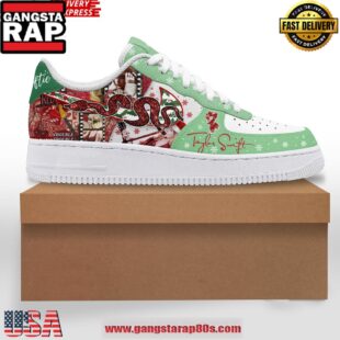 Taylor Swift Merry Christmas Air Force 1 Running Sneakers Shoes