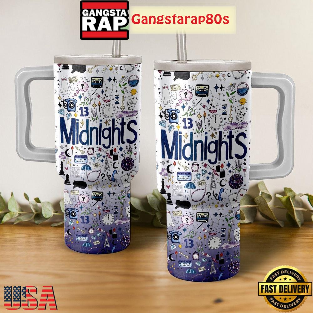 Taylor Swift Midnights Album Tumbler Cup 40oz Taylor Swift Midnights Album Tumbler Cup 40oz