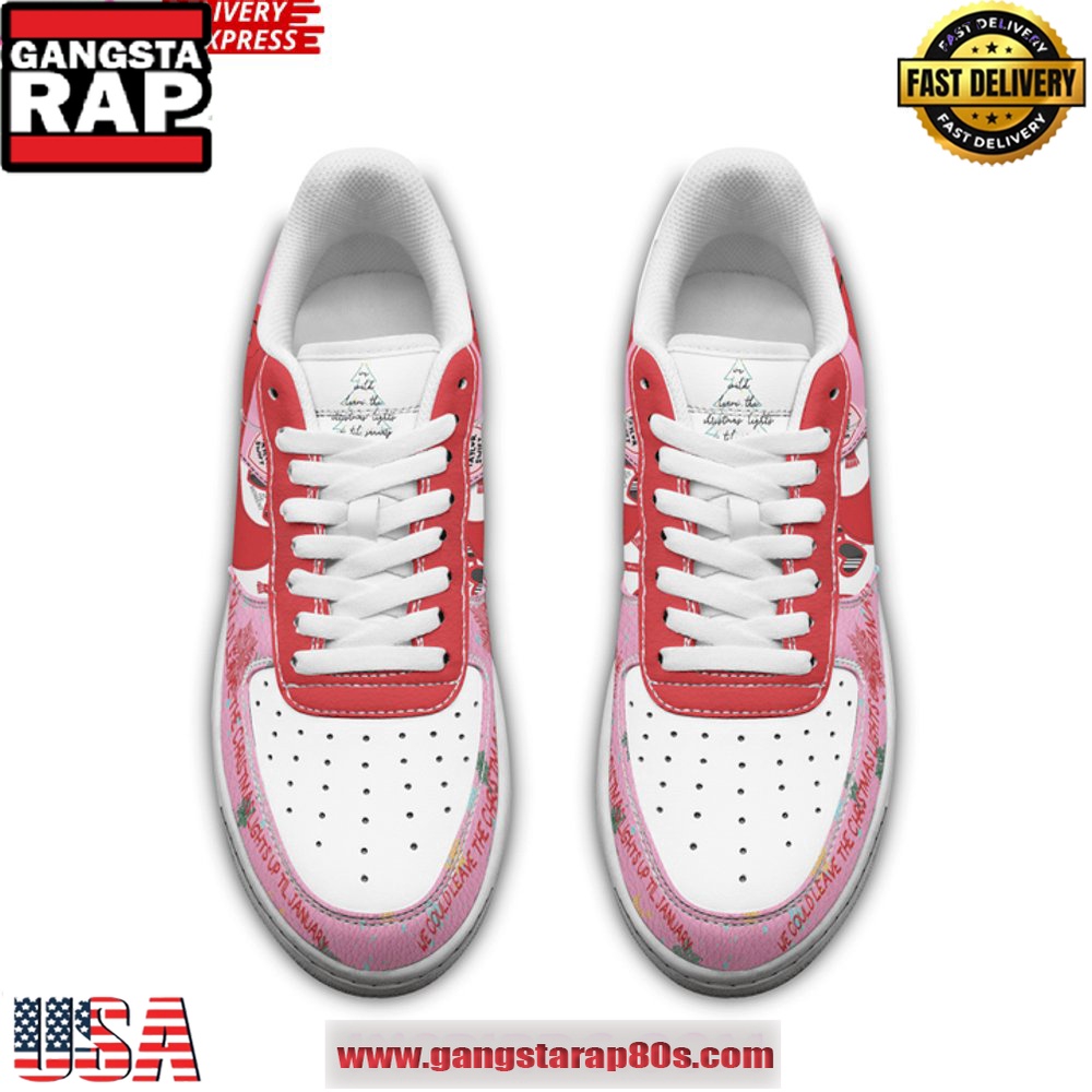 Taylor Swift Swiftmas Limited Edition Air Force 1 Sneakers Shoes Taylor Swift Swiftmas Limited Edition Air Force 1 Sneakers Shoes
