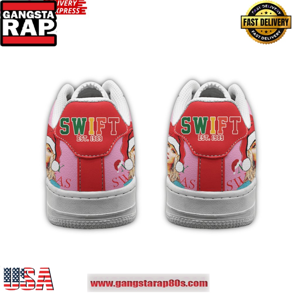 Taylor Swift Swiftmas Limited Edition Air Force 1 Sneakers Shoes Taylor Swift Swiftmas Limited Edition Air Force 1 Sneakers Shoes